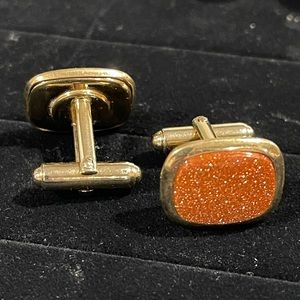 Gold and Copper Tone Sparkling Cuff Links